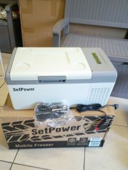 MOBILE FREEZER FAST COOLING IN JUST 15 MIN. ADAPTER FOR CAR/HOME GREAT FOR CAMPING.RVS
Setpower FC15 Portable Refrigerator Freezer Car Refrigerator 15
