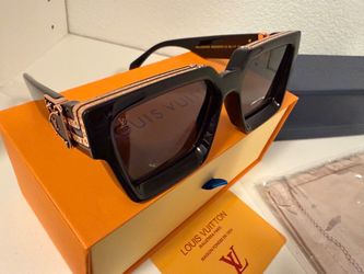 New lv sunglasses black and gold