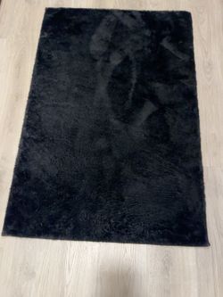 Mainstays Black Shag Area Rug – Soft Plush Floor Rug 4x6 approx