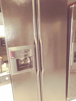 Kitchen aid black fridge