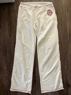 HANK Y2K White Sweatpants Made in Hollywood Cotton Sz L