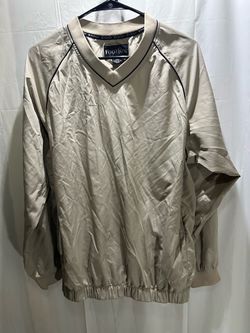 FootJoy Men's Golf Windshirt Pullover Jacket Lightweight Beige Size M