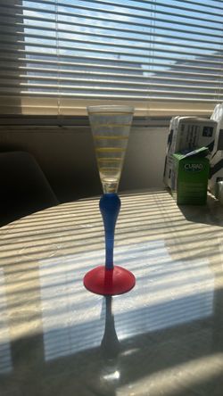 Orrefors “Clown” champagne glass designed by Anne Nilsson.