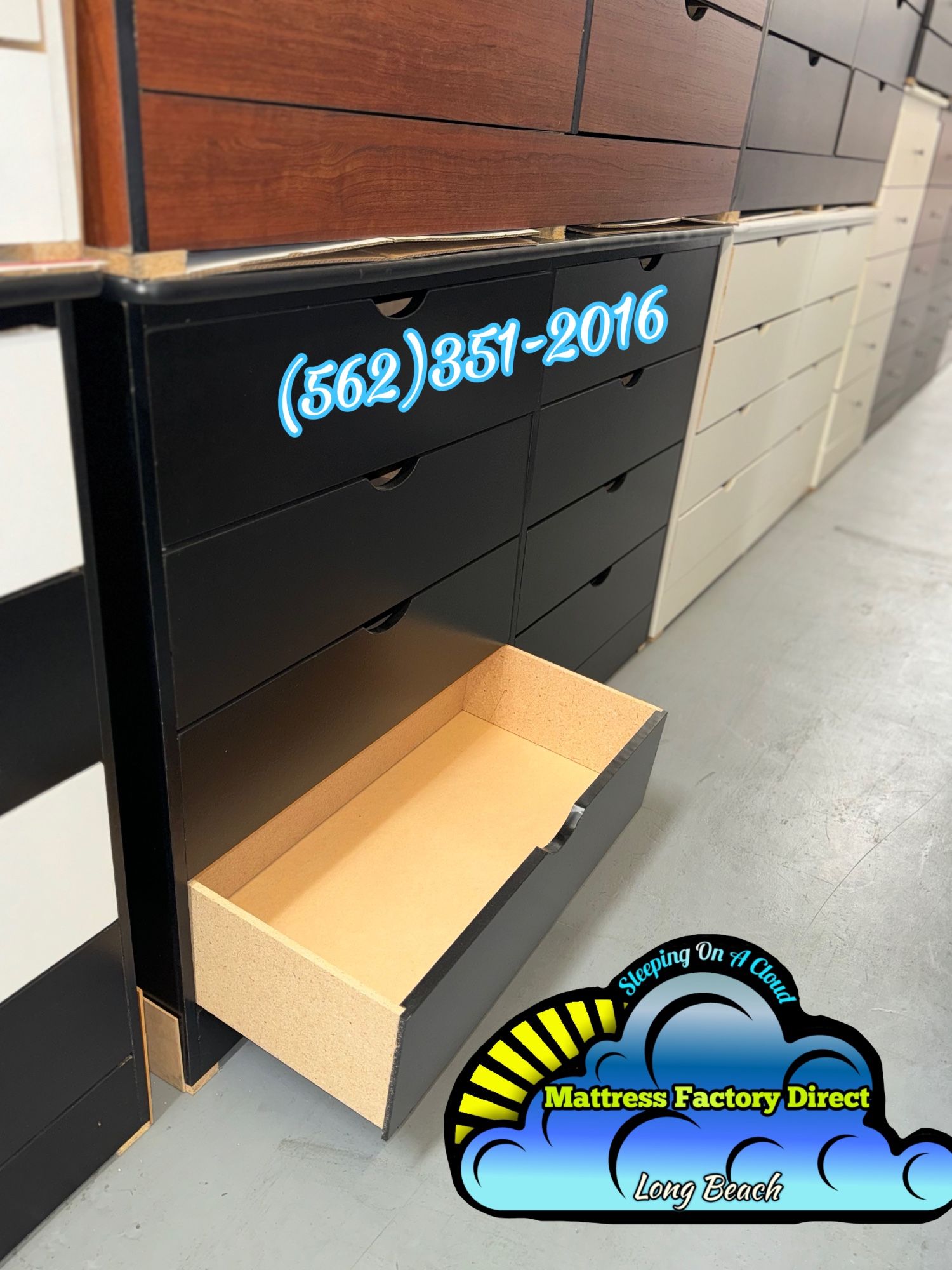 Black Katy Dresser Cajonera Drawer Chest