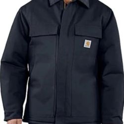 Carhartt Men's Loose Duck Insulated Traditional Coat Dark Navy Large