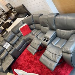 NEW COMFY GRAY MADRID RECLINING SECTIONAL SOFA SET ON SALE NOW ONLY $1499! SAME DAY DELIVERY 🚚 NO CREDIT NEEDED FINANCE AVAILABLE ☎️💰🤩