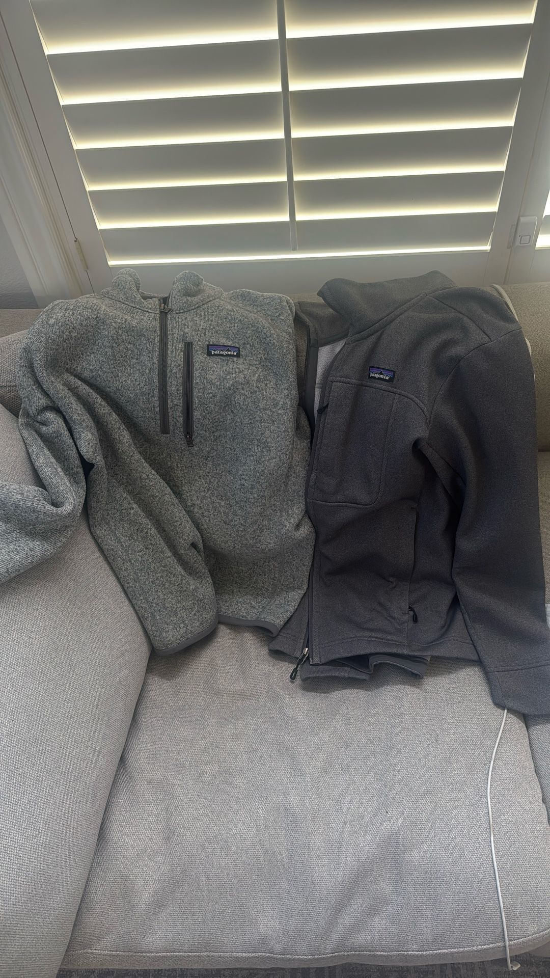 (2) Patagonia Sweaters - 1/4 Zip and Full Zip