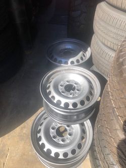New sprinter 16” steelies. 5. W/ caps and lug studs. Flawless condition.  $100.  Singles available. Include 1 cap & 6 new lug studs. $40 ea.