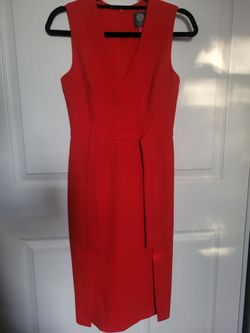 Vince Camuto Red Sleeveless V-Neck Dress Size 0