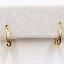14 K Gold Small Hoop Earrings, .70gm