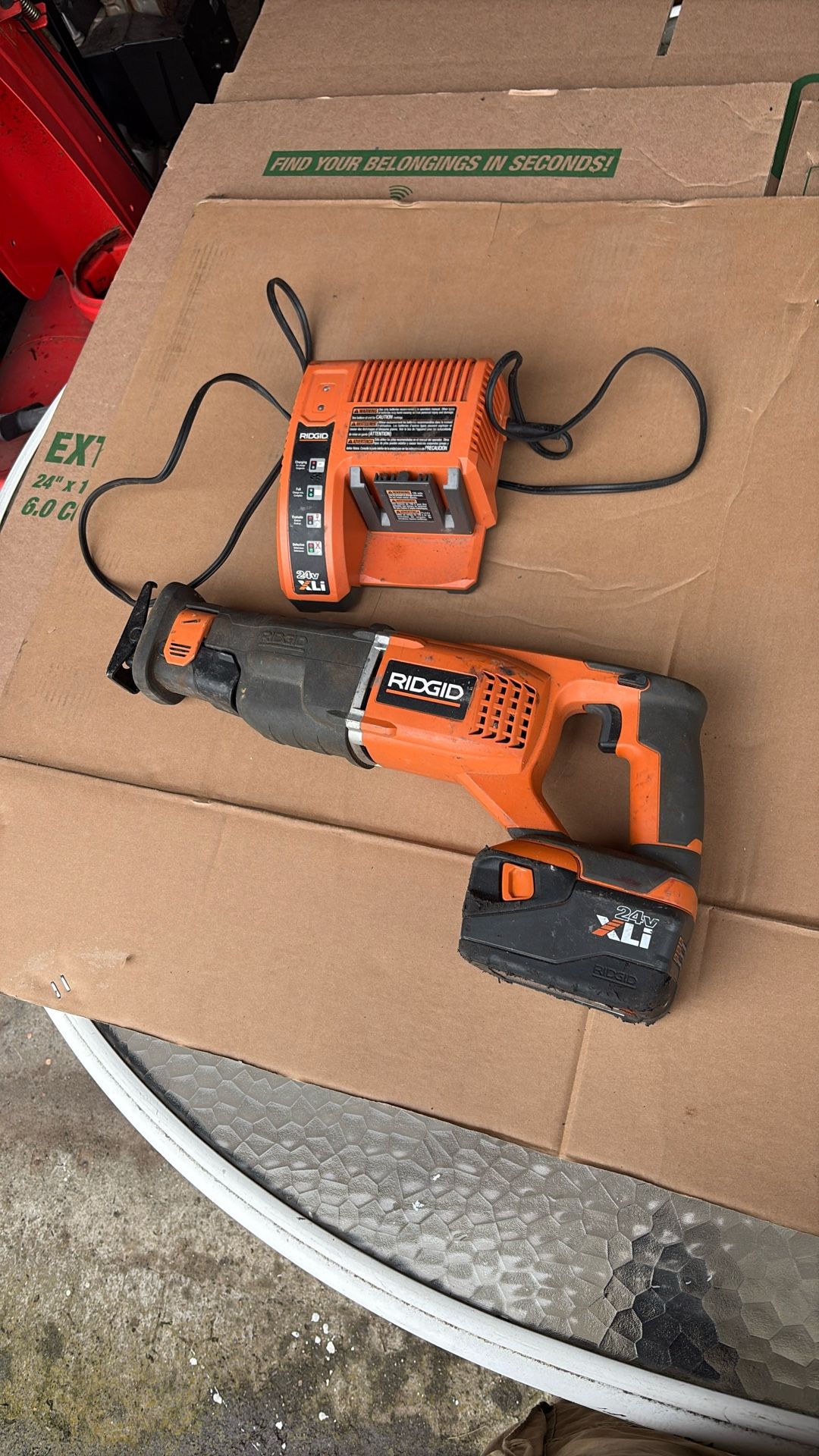 Rigid Cordless Sawszall with charger