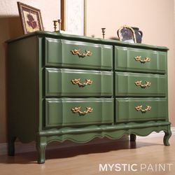 Beautiful Green Dresser | French Provincial | 6 Drawers | Vintage 