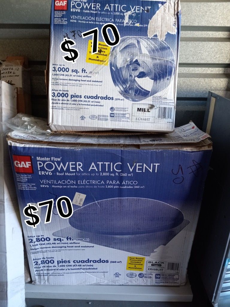 Brand New Power Attic Vent EGV6// ERV6