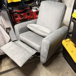 Gliding Recliner Light Gray
