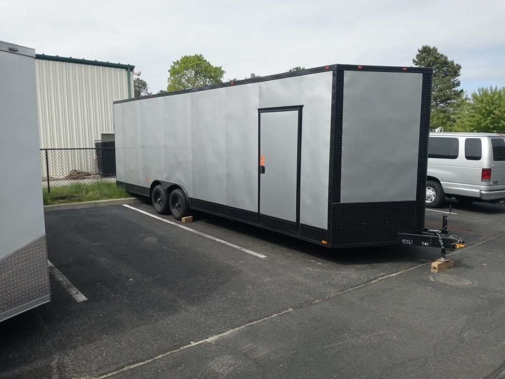 8.5x24ft Enclosed Vnose Trailer Brand New Car Truck ATV UTV SXS RZR Motorcycle Bike Hauler Moving Storage Cargo Traveling