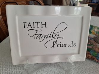 Candle And Ceramic Platter Set