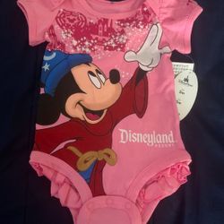 Baby Onesie Mickey Disneyland Theme 