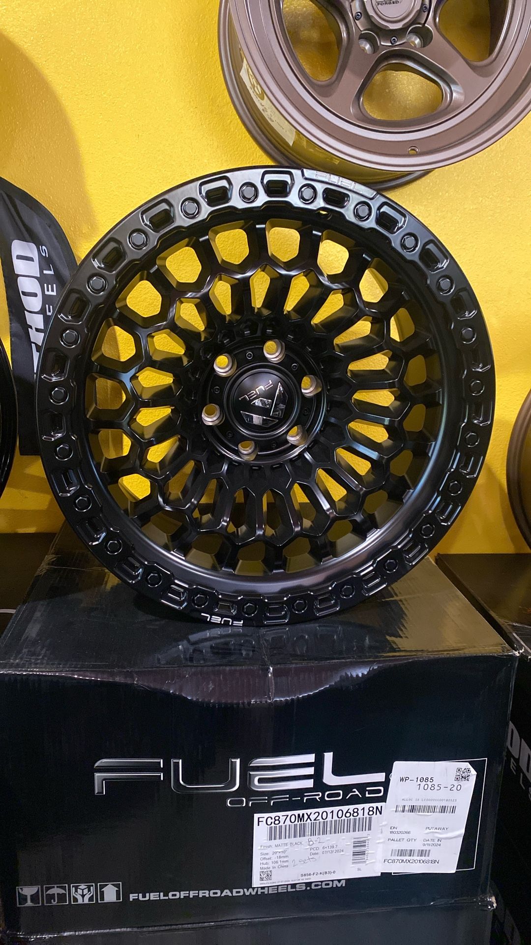 20x10 Fuel Matte Black 6x139