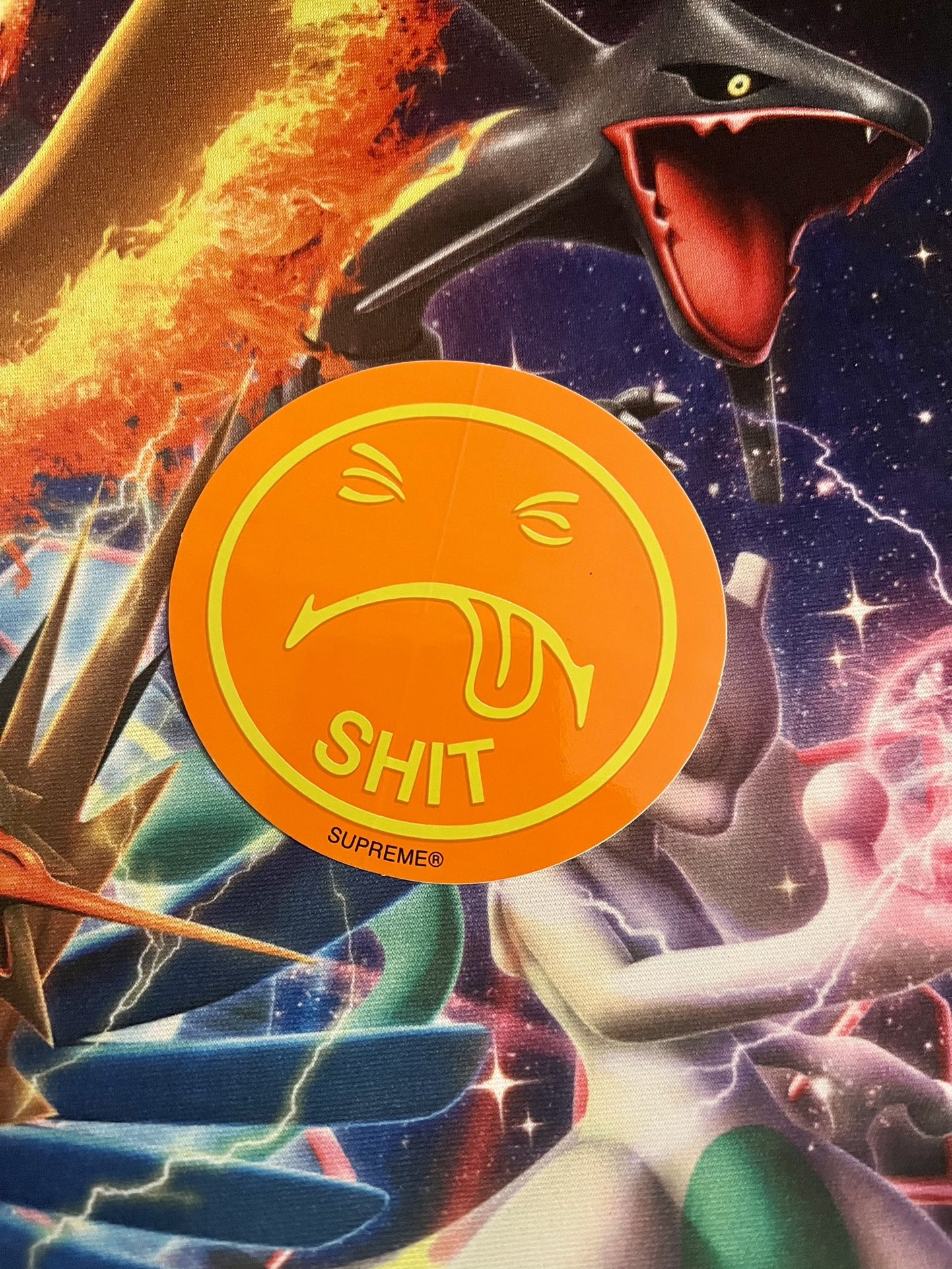 Supreme Sh*t Face Sticker FW17 Orange