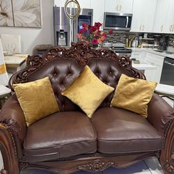 ACME Vendome Dark Brown Leather Chair