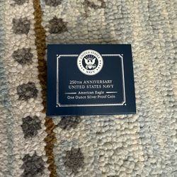250th Anniversary United States Navy American Eagle One Ounce Silver Proof