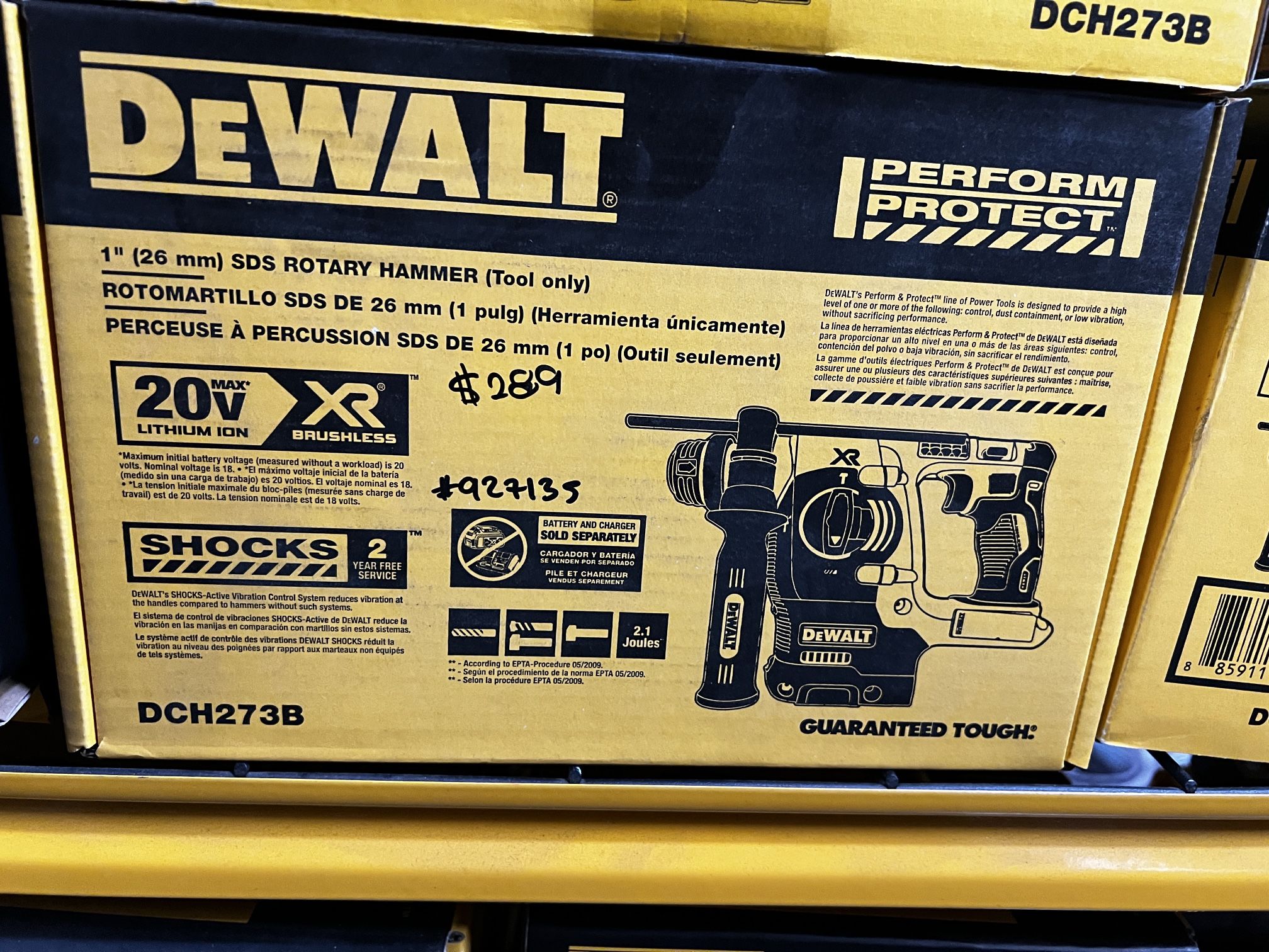Dewalt 20v Max XR 1” SDS Rotary Hammer Tool Only
