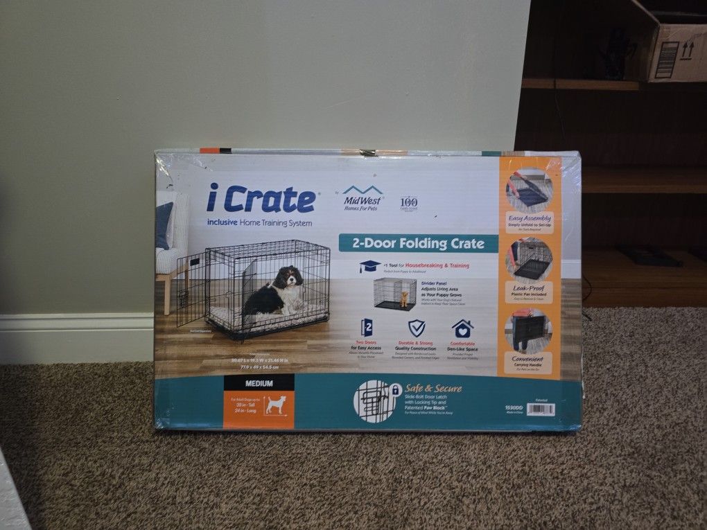 Medium Dog Crate 30x19x21 Unopened