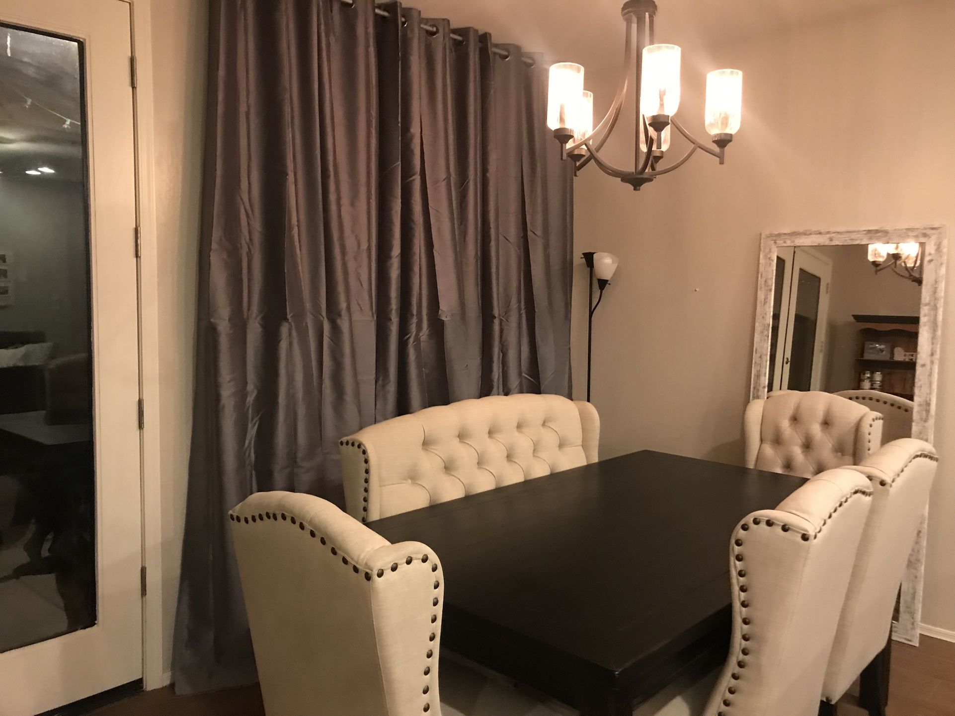 Ivie 6 Piece Pine Dining Set (4 Chairs / 1 Bench) Stunning! ) 