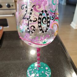 40th Birthday Wine Glass Barware