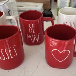 Rae Dunn 6 Valentines Day Mugs New With Tags