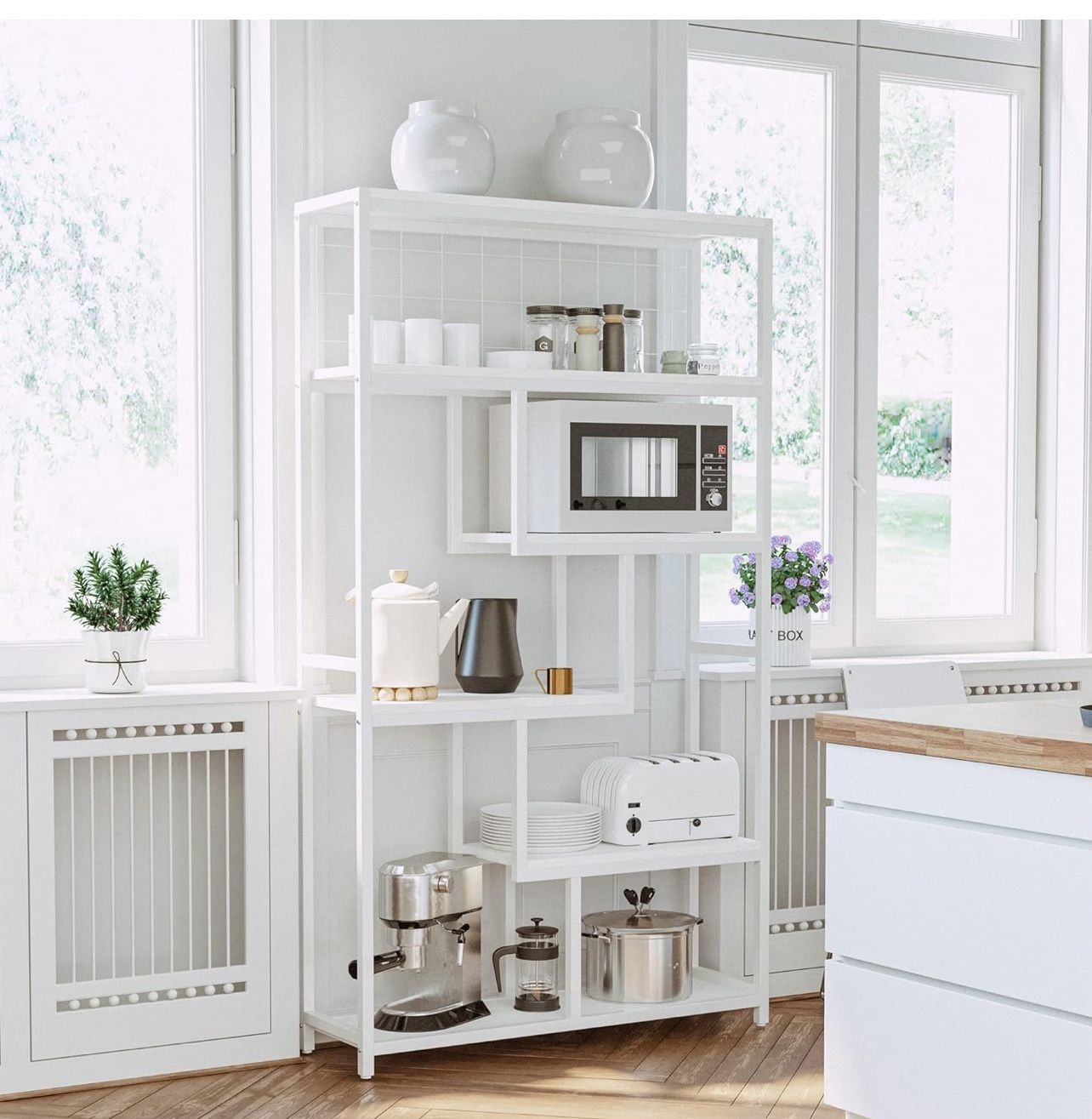 Metal Stand With Shelves