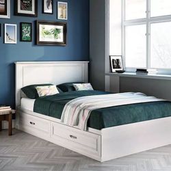 Full Size Headboard Storage drawers Bed Frame for Sale in