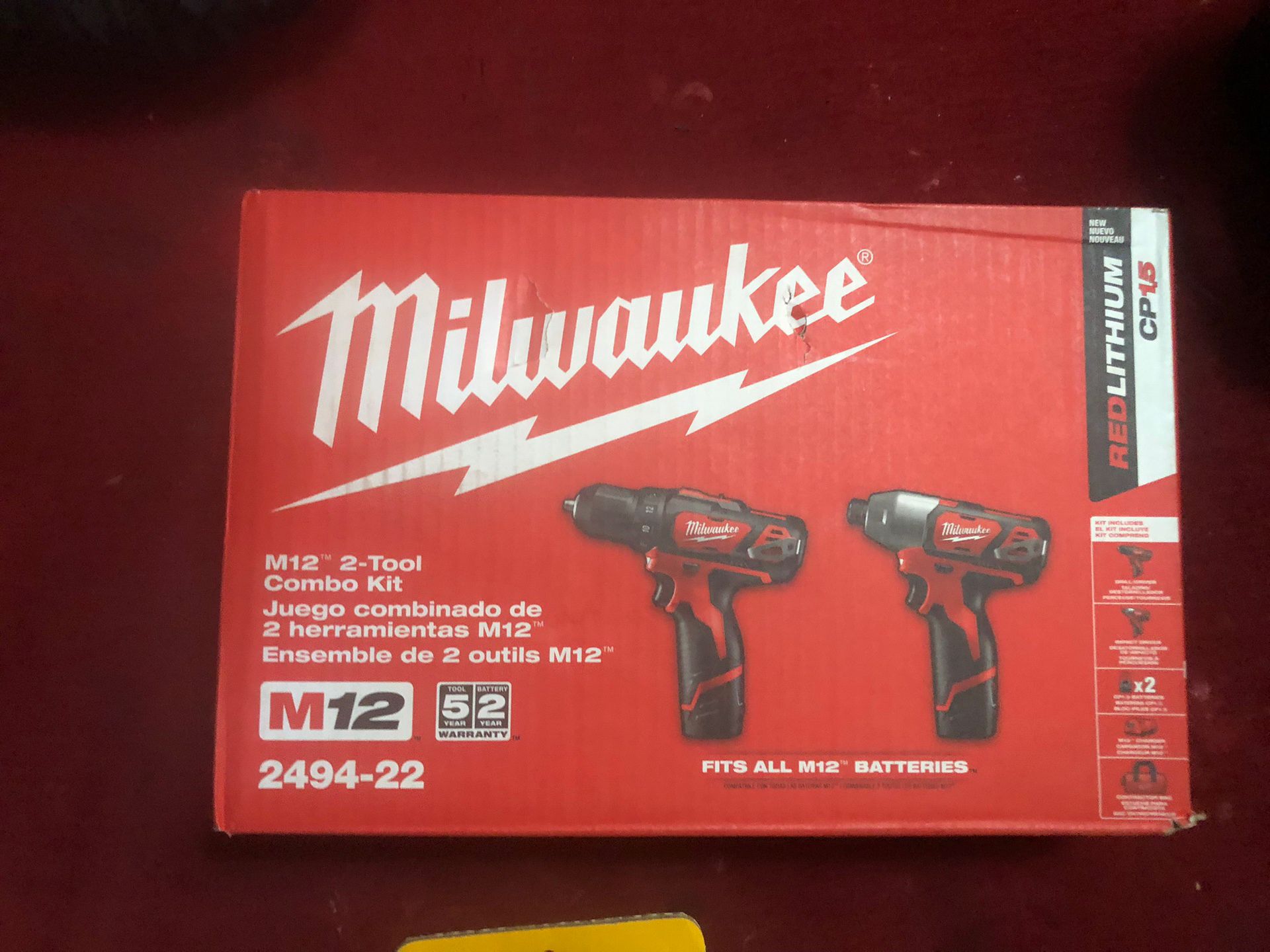 Milwaukee 2 Tool Combo Kit With Batteries, Charger And