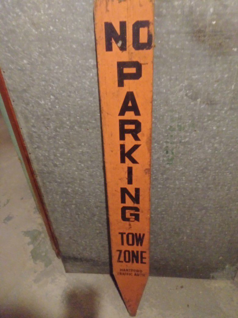 Antique Hartford CT No Parking Sign