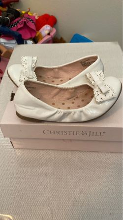 Christie & Jill Kids White Flat Shoes