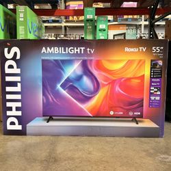 Philips 55" Class 7875 Series 4K UltraHD Ambilight Roku Smart TV Brand New In Box 
