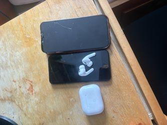 Broken Screen (iPhone 15) & 12 With AirPod Pro 2 (damaged , Left Ear Lil More Quite Than Right ear )