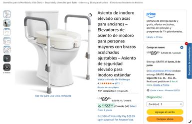 Asiento de inodoro elevado para gente mayor/handicapped