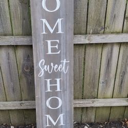 Hi Friends..I Got A Wooden 60by 12 Welcome Sign and When U turn around it has Fall Scarecrow  