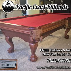 Brunswick Pool Table (FREE Install + New Felt Any Color)