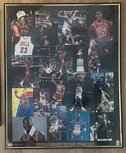 Lot of 3- Vintage Chicago Bulls MICHAEL JORDAN 16x20 Framed Posters