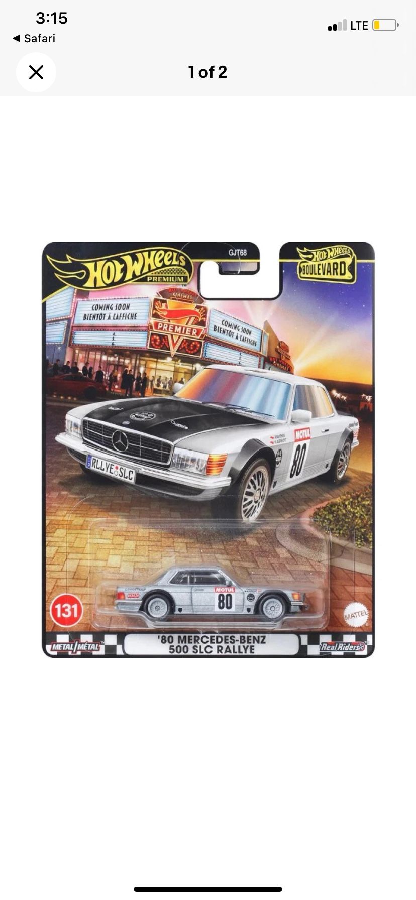 2025 Hot Wheels Premium Boulevard ' 80 MERCEDES-BENZ 500 SLC RALLYE