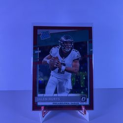 Jalen Hurts #164 2020 Optic Donruss Red Star Parallel