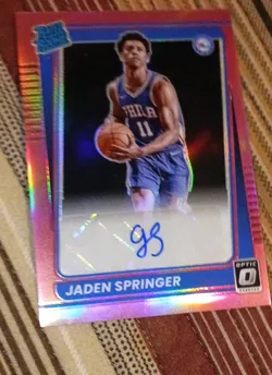 Jaden Springer Donruss Optic Rated Rookie Auto Card