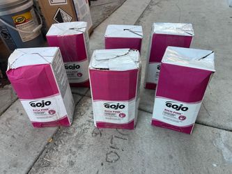6-/ GOJO Rich pink antibaterial lotion soap $20 each   2-  GOJO shower up soap & shampoo $20 each