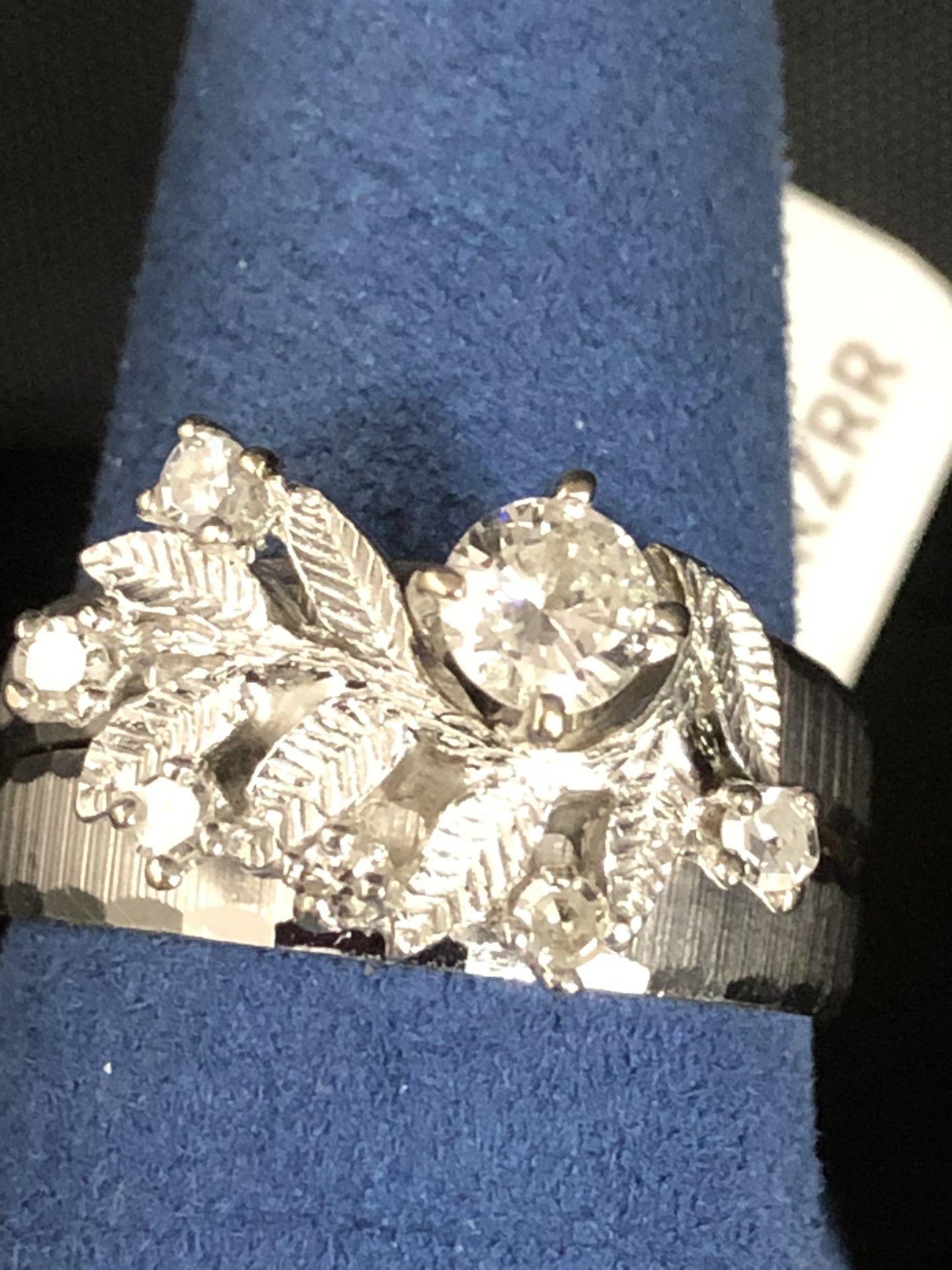 18k WG Diamond Wedding Set 7 Grams Size 7
