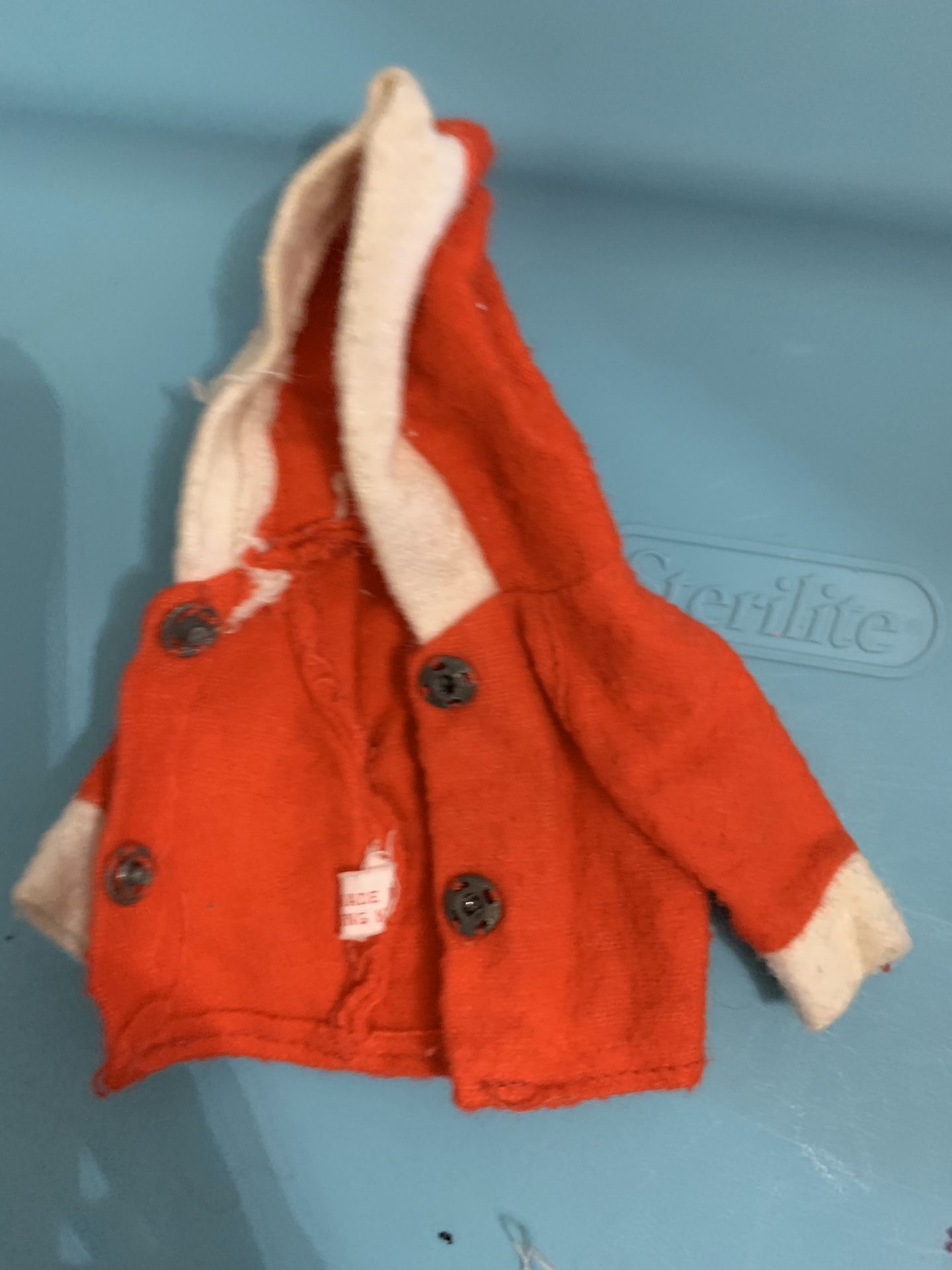 Red doll vintage winter coat