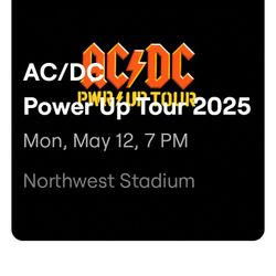 ACDC tickets(2), Concert May 12th Landover M.D.