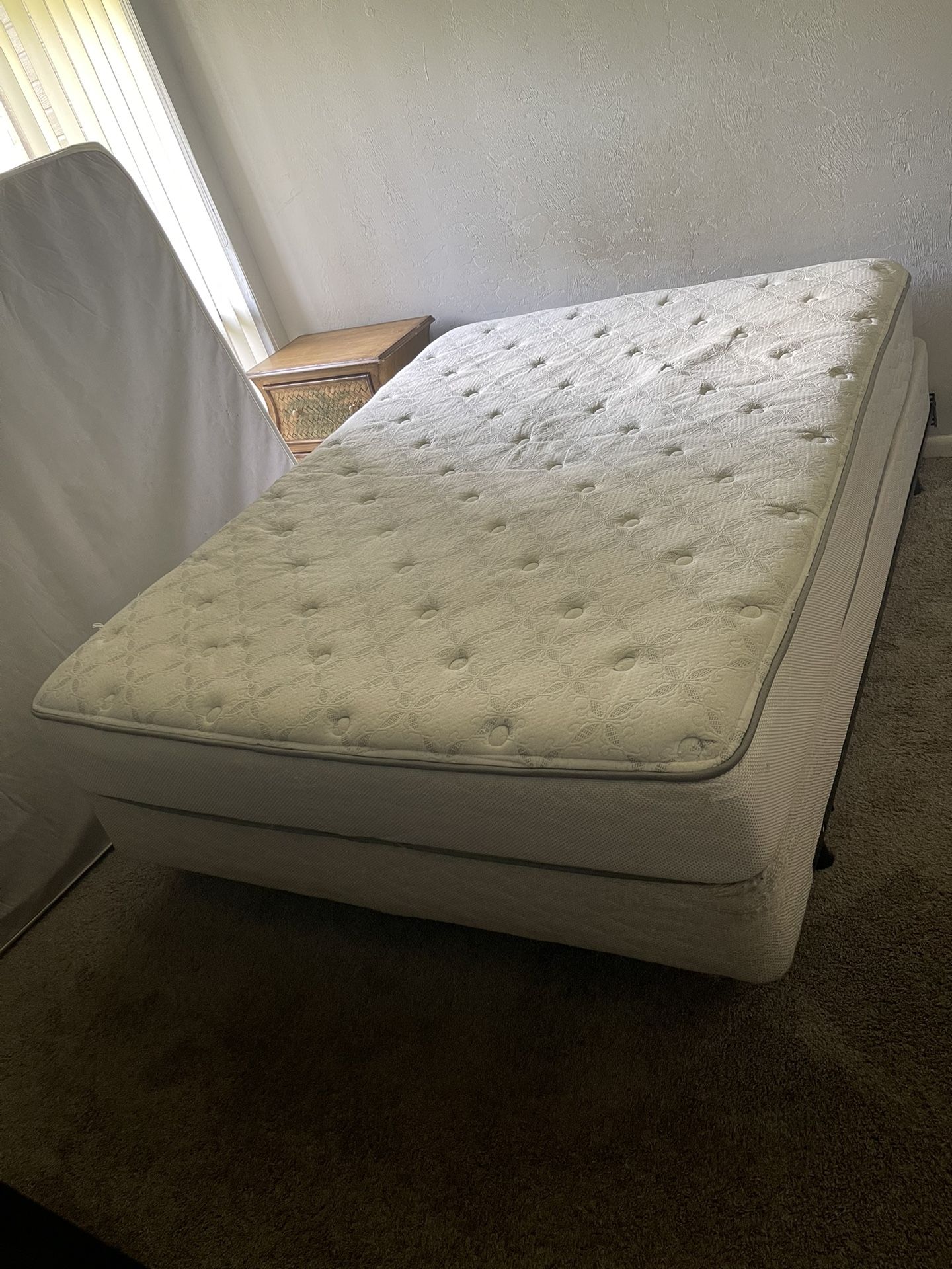 Queen Size Bed And Box spring Whole Bed In Picture