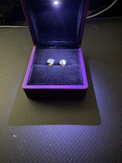 6mm Princess Cut Moissanite Stud Earrings 💎